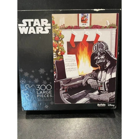 DARTH VADER Star Wars Christmas 300 Large Piece Jigsaw Puzzle Previously Used - Picture 1 of 7